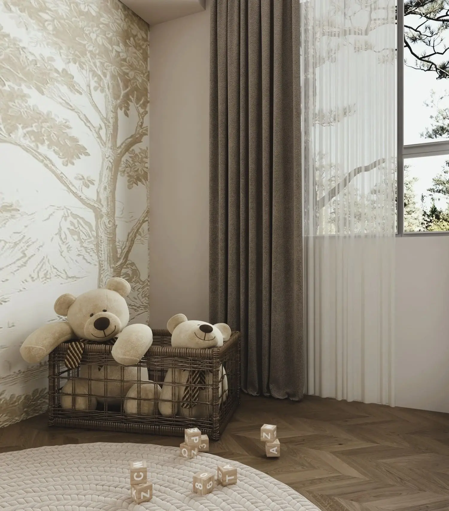 Rendu réaliste chambre enfant